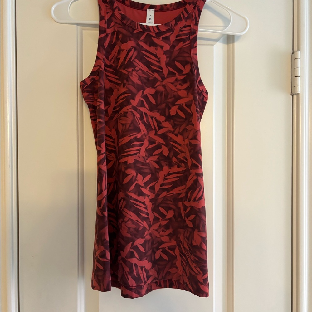 lululemon athletica Red Leaf-Print Sleeveless Tank